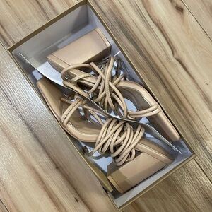 NWT Elisabet Tang Lace Up Heels never worn